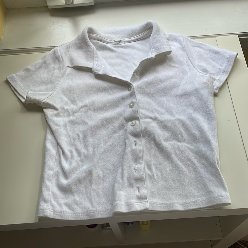 White button up top
